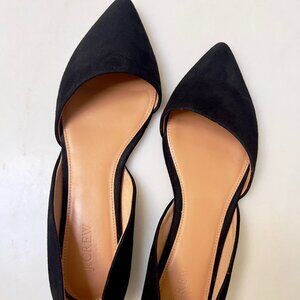 New J.Crew d'Orsay suede flat - Size 10